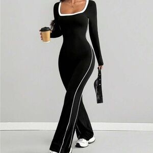 Elegant Black Long Sleeve Dress